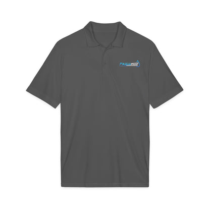 AquaFlow Embroidered Tech Polo — Sporty Grey PosiCharge Competitor Logo Shirt