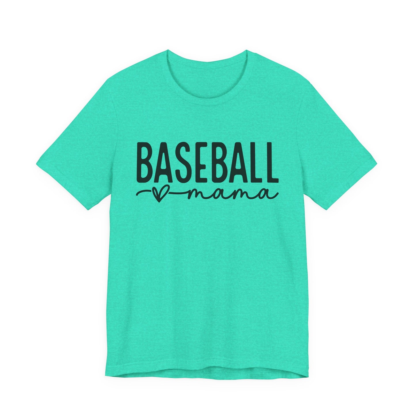 Baseball Mom Unisex Tee - Short Sleeve Jersey Shirt With Heart Design
