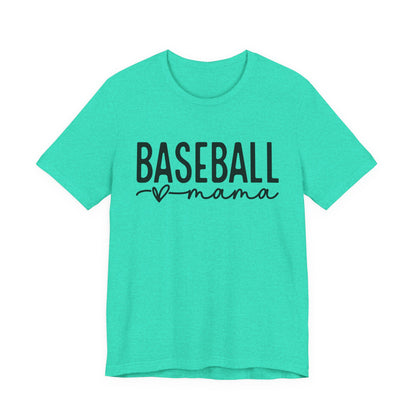 Baseball Mom Unisex Tee - Short Sleeve Jersey Shirt With Heart Design