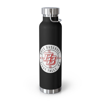 Boss Baseball 22oz Insulated Water Bottle — Copper Vacuum Travel Flask