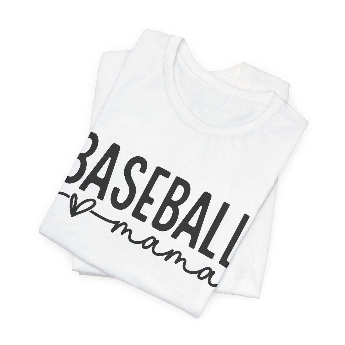Baseball Mom Unisex Tee - Short Sleeve Jersey Shirt With Heart Design