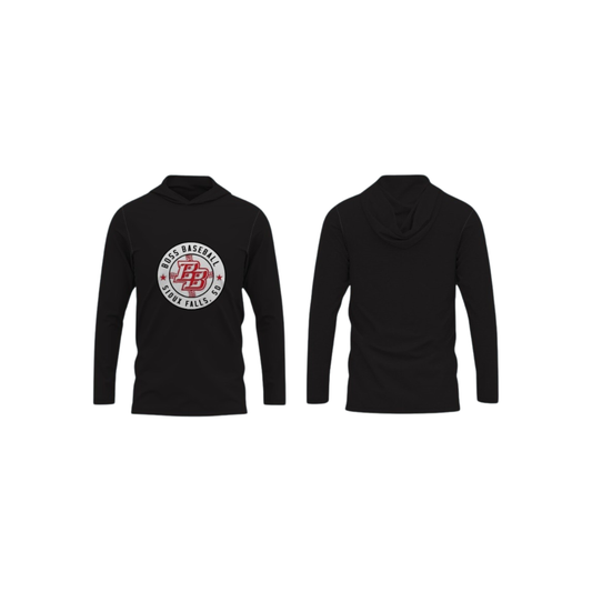 Black Long Sleeve Hooded Warm Weather hoodie