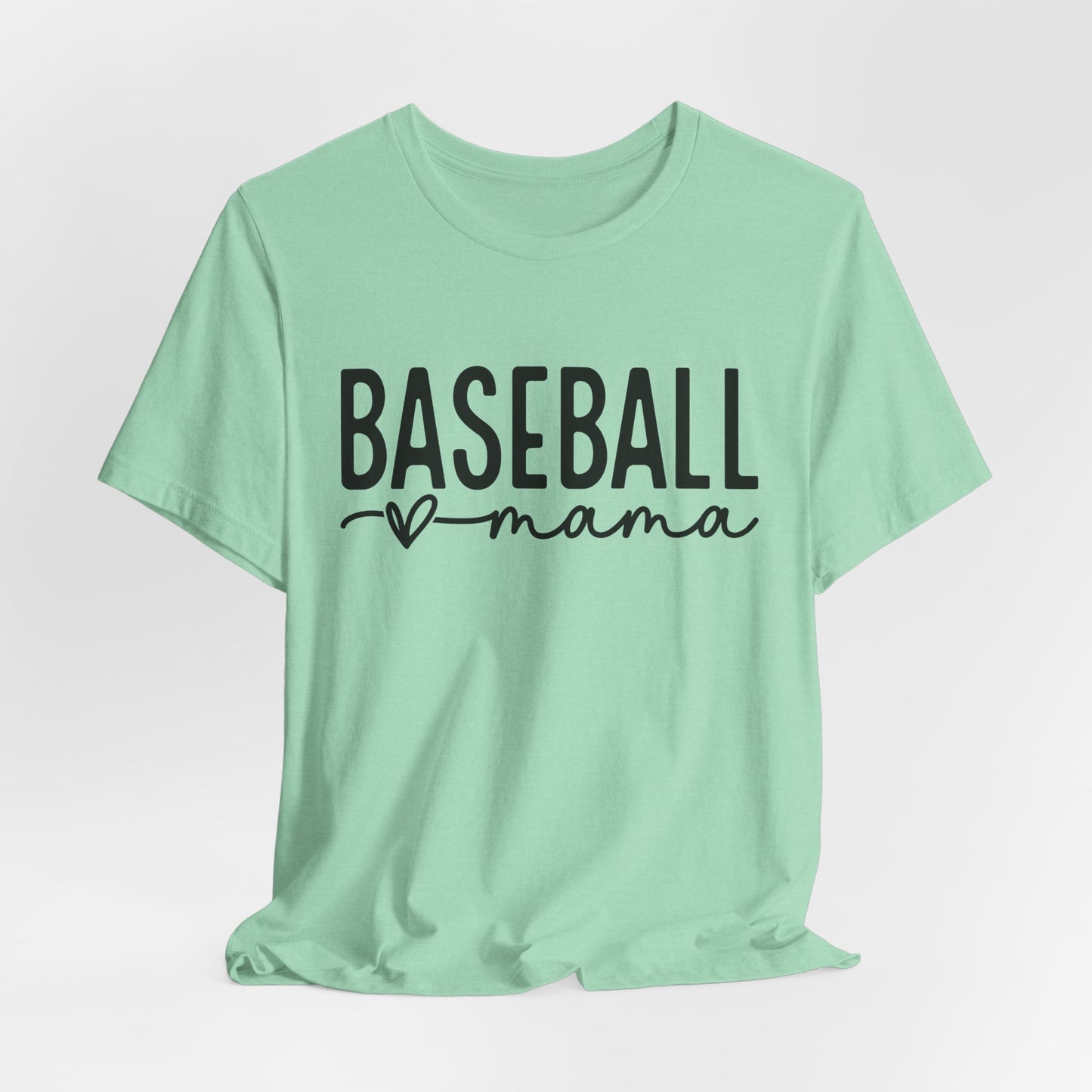 Baseball Mom Unisex Tee - Short Sleeve Jersey Shirt With Heart Design