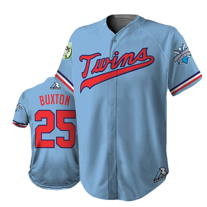 Twins Full Button - Baseball