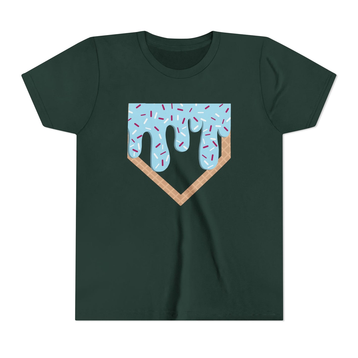 Youth T-Shirt Home Plate Ice cream Drip Tee
