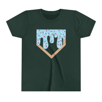 Youth T-Shirt Home Plate Ice cream Drip Tee