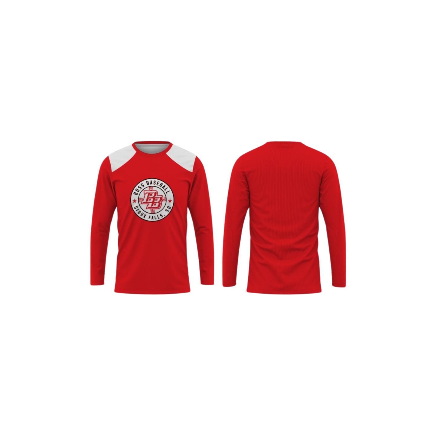 Red Long Sleeve Performance Tee