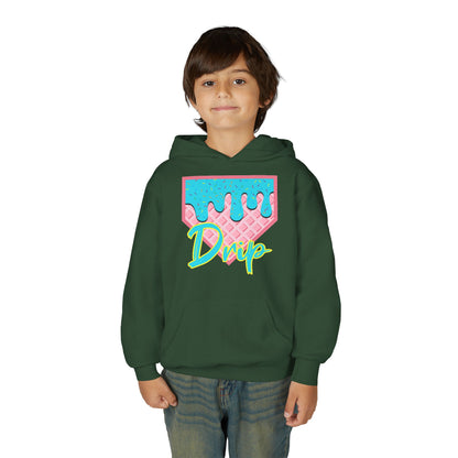 Home Plate Waffle Cone Drip Youth Hoodie