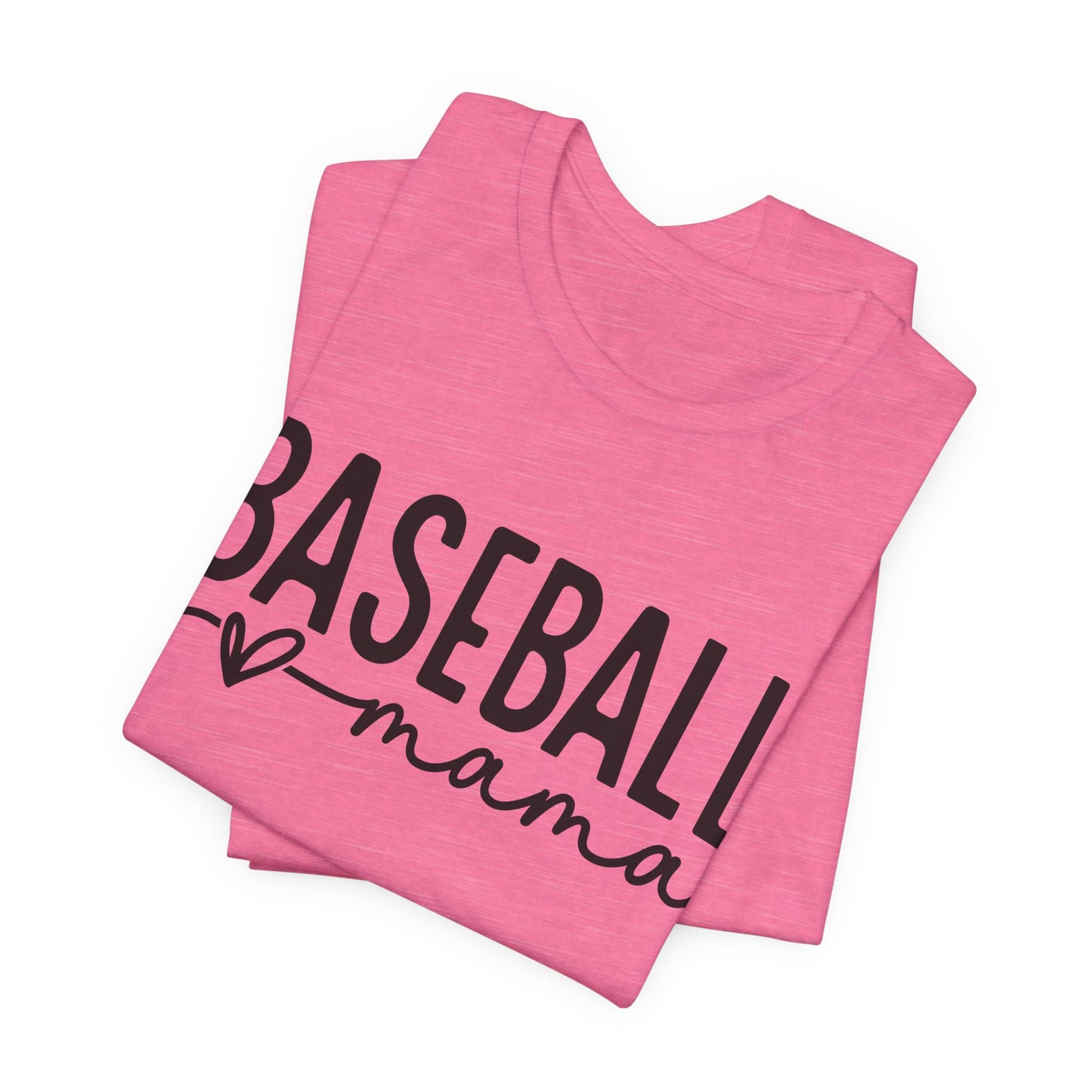 Baseball Mom Unisex Tee - Short Sleeve Jersey Shirt With Heart Design