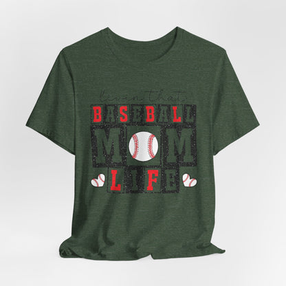 Baseball Mom Life Tee - Unisex Jersey Short Sleeve Tee, Sports Mom T-Shirt, Baseball Season Gift, Family Matching Outfits, Soft Cotton