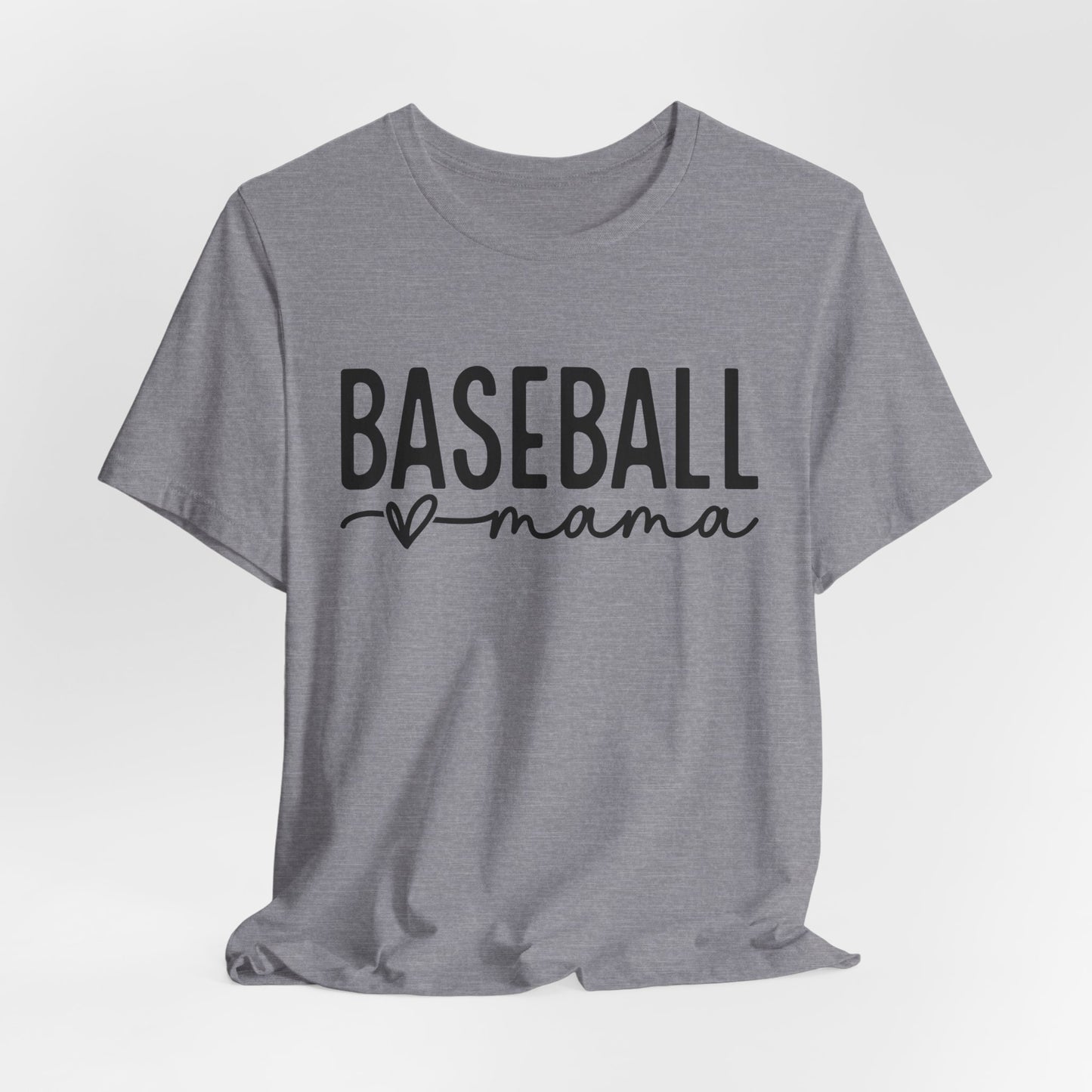 Baseball Mom Unisex Tee - Short Sleeve Jersey Shirt With Heart Design