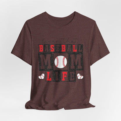 Baseball Mom Life Tee - Unisex Jersey Short Sleeve Tee, Sports Mom T-Shirt, Baseball Season Gift, Family Matching Outfits, Soft Cotton