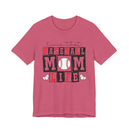Baseball Mom Life Tee - Unisex Jersey Short Sleeve Tee, Sports Mom T-Shirt, Baseball Season Gift, Family Matching Outfits, Soft Cotton