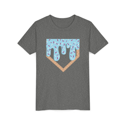 Youth T-Shirt Home Plate Ice cream Drip Tee