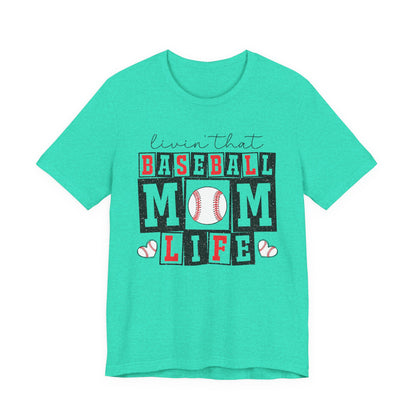 Baseball Mom Life Tee - Unisex Jersey Short Sleeve Tee, Sports Mom T-Shirt, Baseball Season Gift, Family Matching Outfits, Soft Cotton