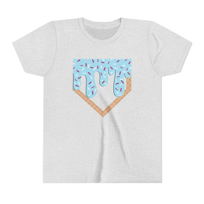 Youth T-Shirt Home Plate Ice cream Drip Tee