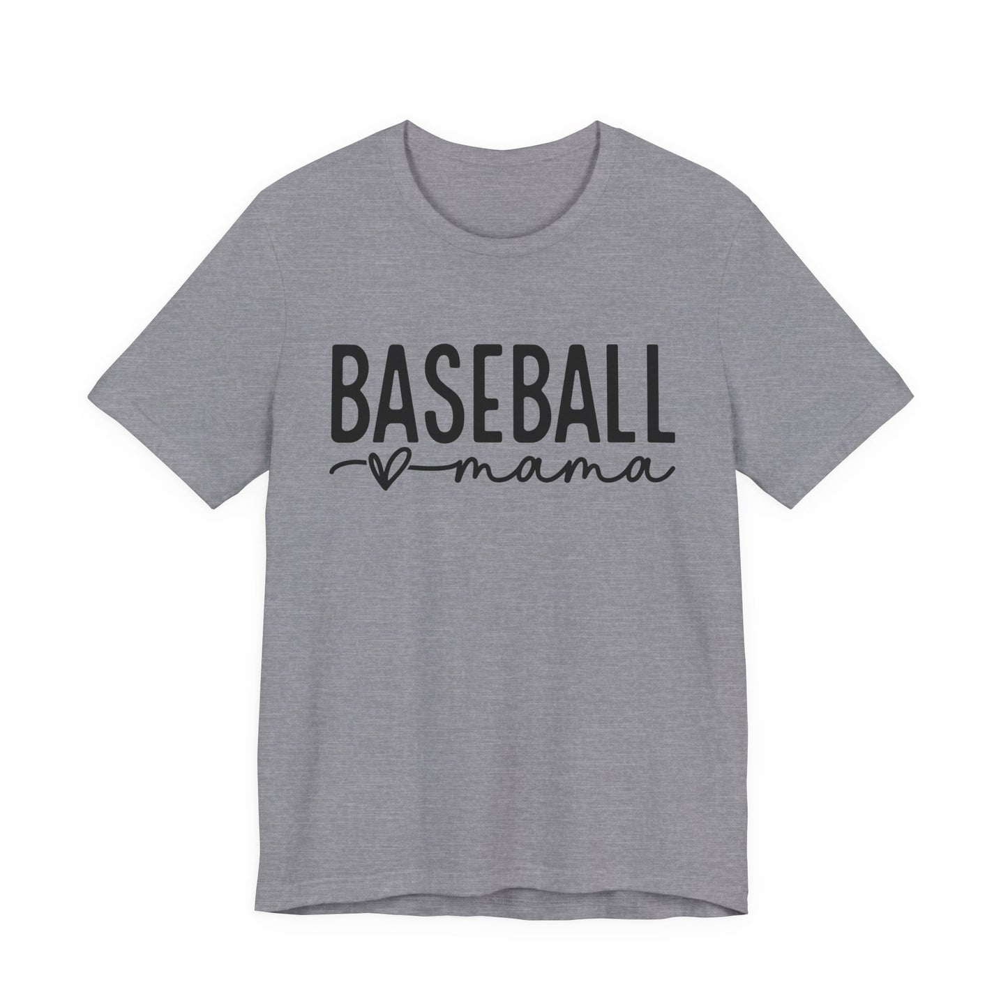 Baseball Mom Unisex Tee - Short Sleeve Jersey Shirt With Heart Design
