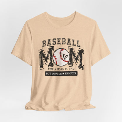 Funny Mom Baseball Tee, Loud Mama Shirt, Mother's Day Gift, Mom Life Apparel, Unisex Jersey Short Sleeve Tee