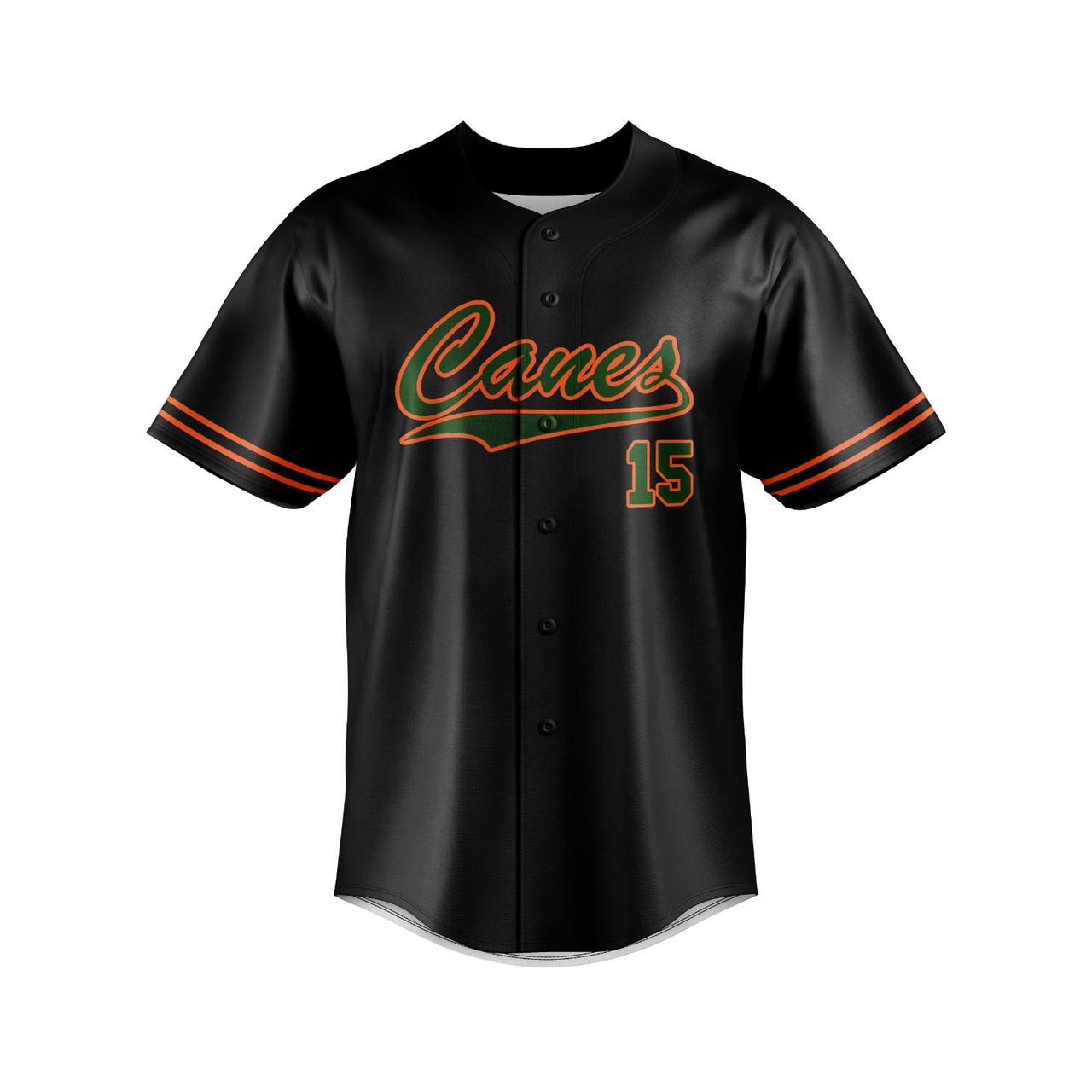 Button Up Jersey - BLACK