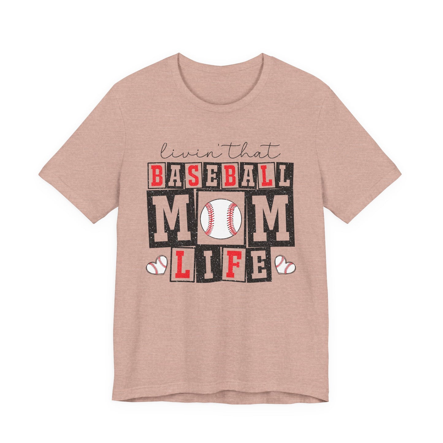 Baseball Mom Life Tee - Unisex Jersey Short Sleeve Tee, Sports Mom T-Shirt, Baseball Season Gift, Family Matching Outfits, Soft Cotton