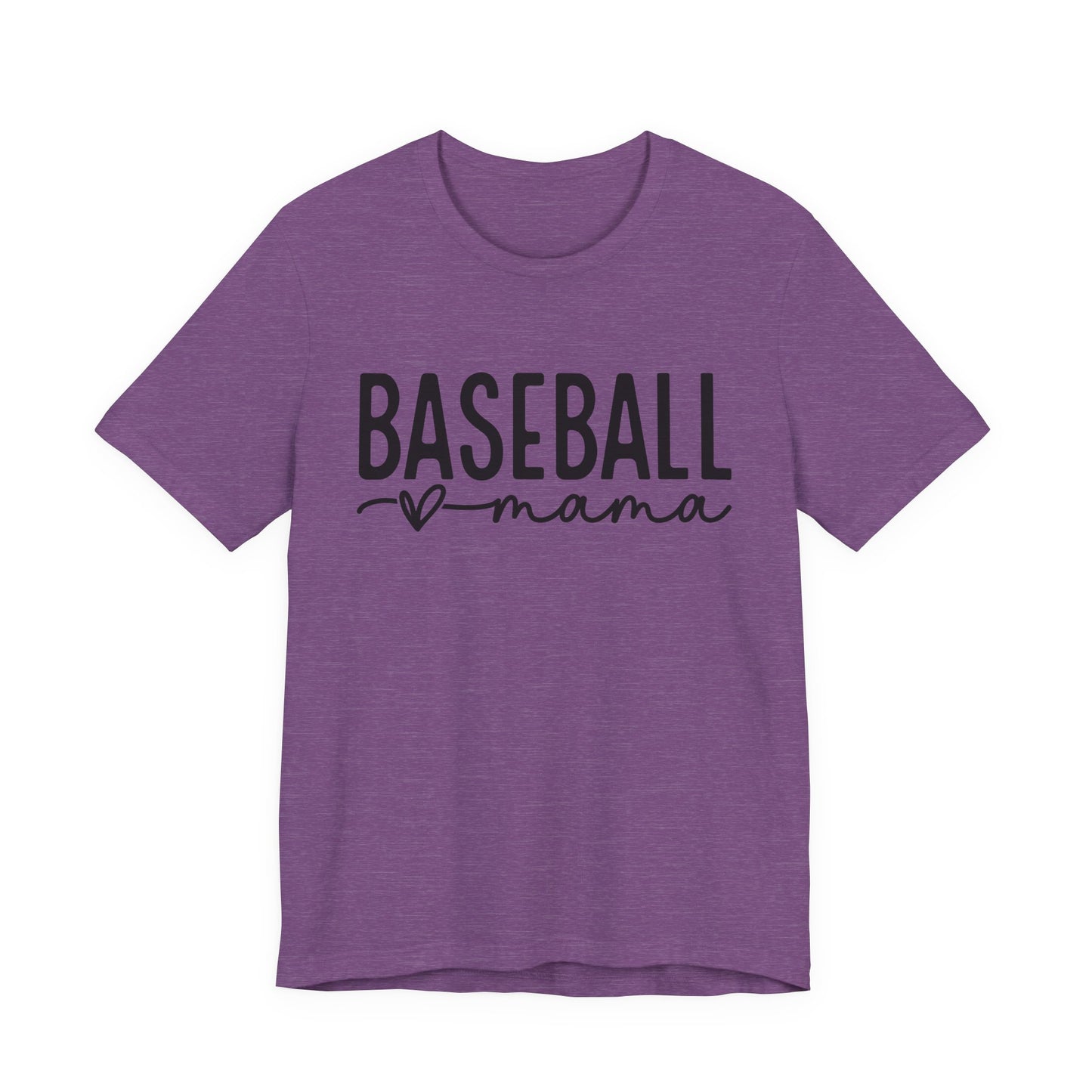Baseball Mom Unisex Tee - Short Sleeve Jersey Shirt With Heart Design