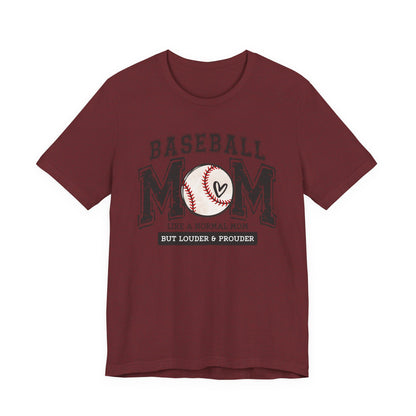 Funny Mom Baseball Tee, Loud Mama Shirt, Mother's Day Gift, Mom Life Apparel, Unisex Jersey Short Sleeve Tee