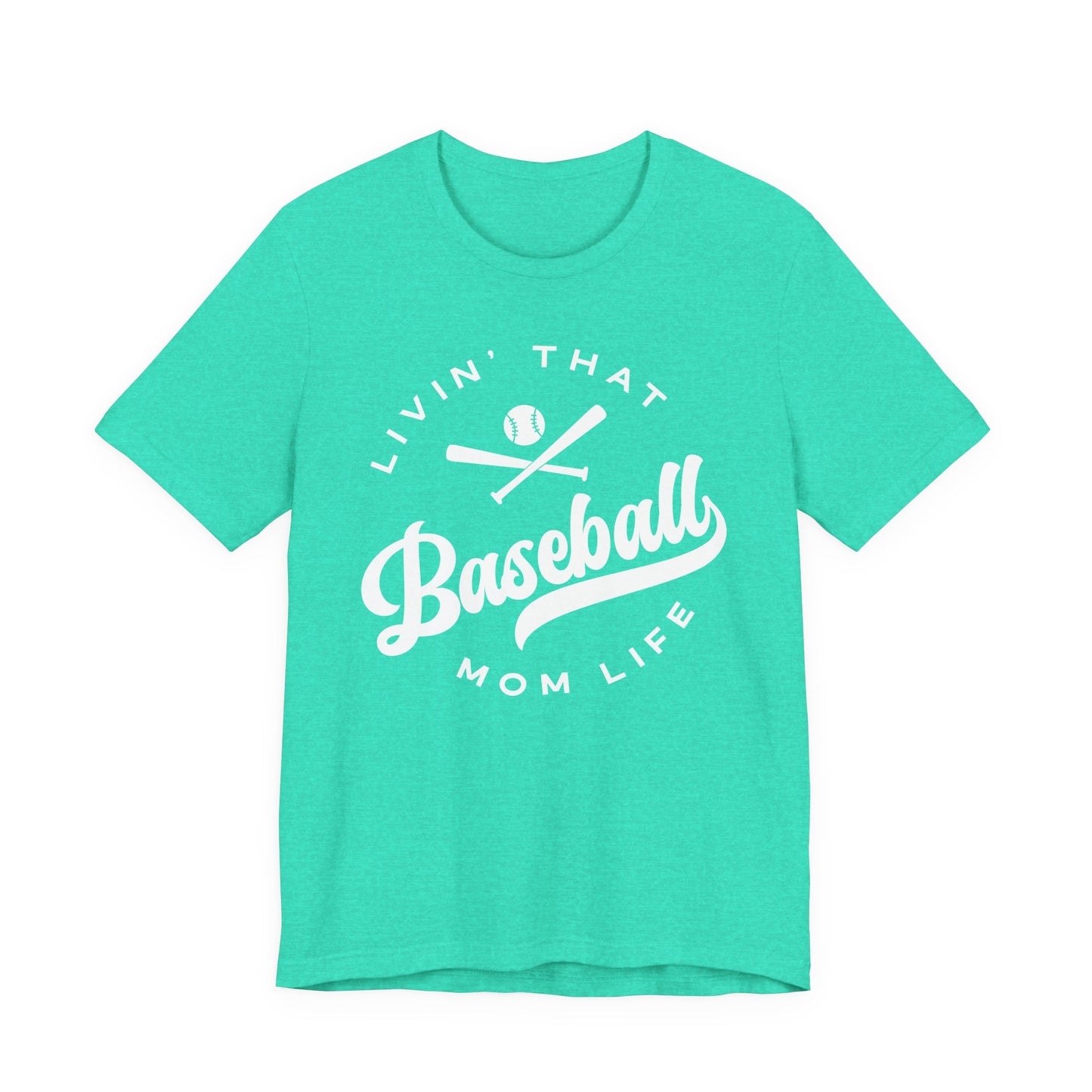 Livin' That Baseball Mom Life Tee, Graphic Tshirt, Unisex Shirt, Sports Mom Gift, Athletic Top, Mom Life Apparel
