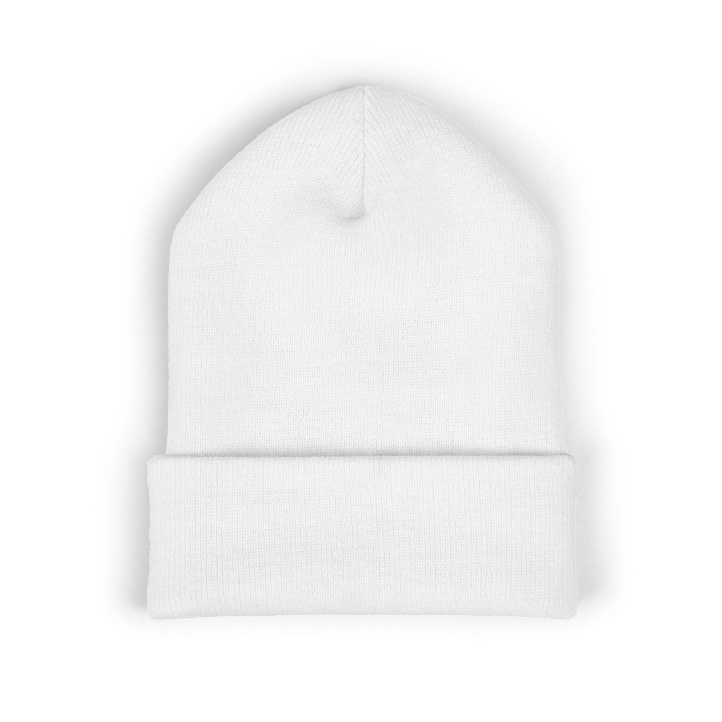 Embroidered Diner Logo Cuffed Beanie — Retro Coffee Shop Patch Winter Hat