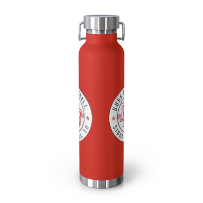 Boss Baseball 22oz Insulated Water Bottle — Copper Vacuum Travel Flask