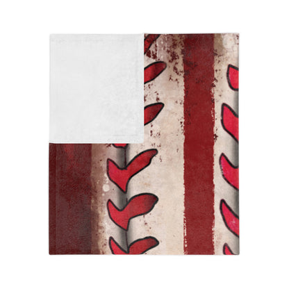 Baseball Americana Velveteen Microfiber Blanket