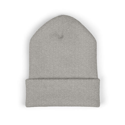 Embroidered Diner Logo Cuffed Beanie — Retro Coffee Shop Patch Winter Hat