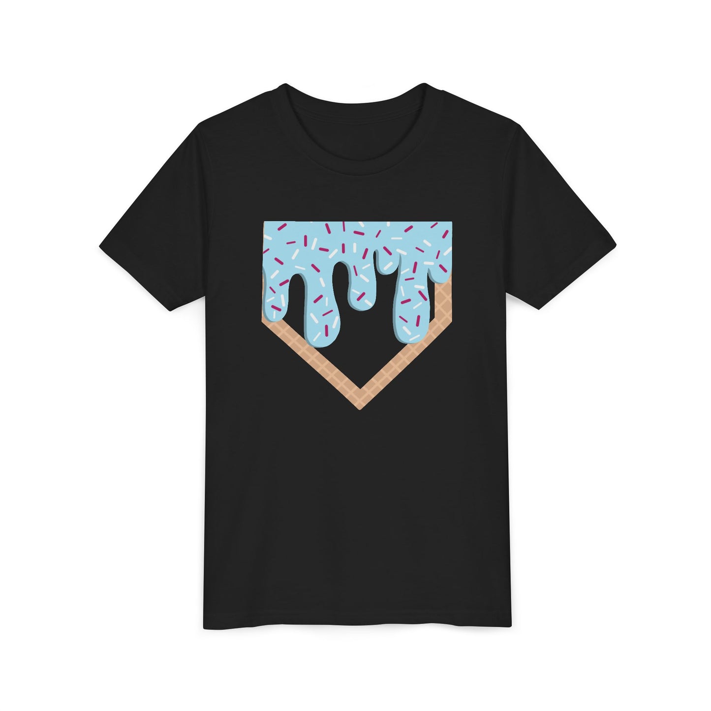 Youth T-Shirt Home Plate Ice cream Drip Tee