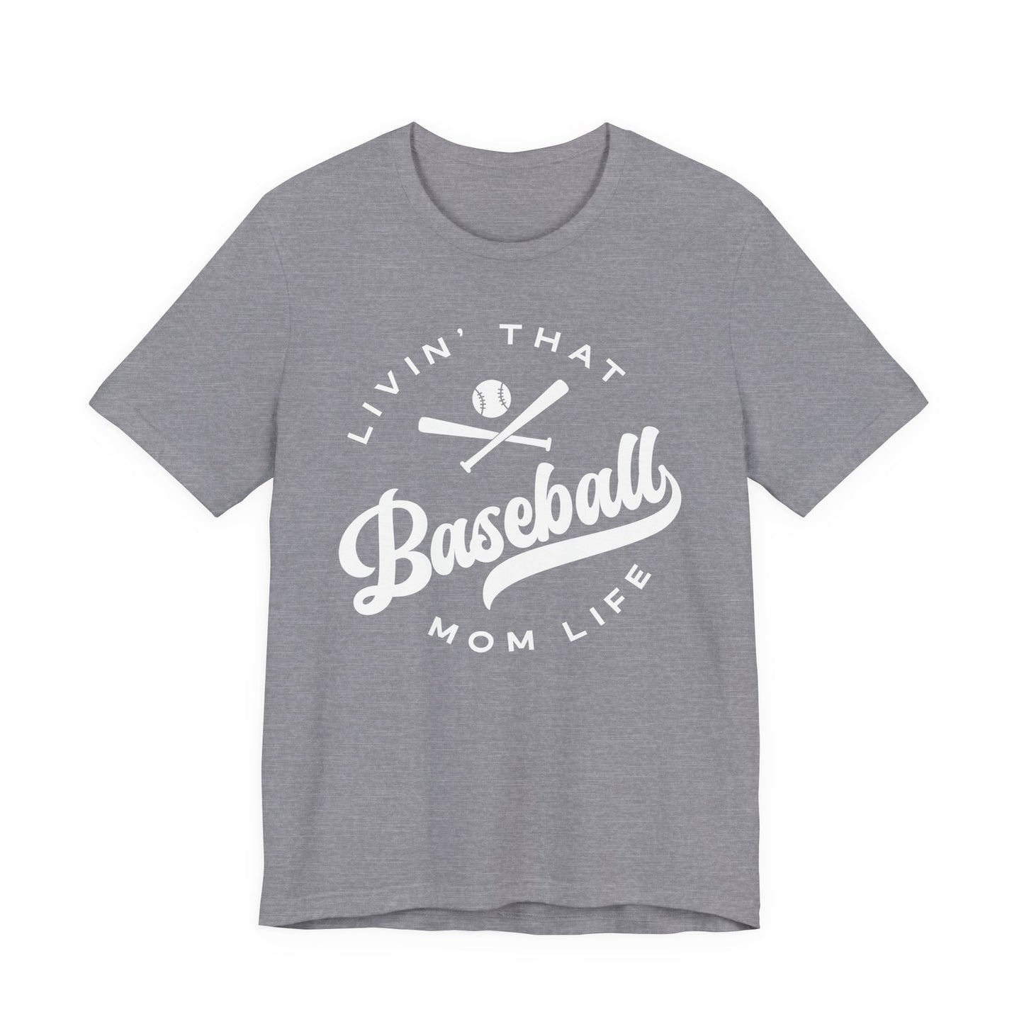 Livin' That Baseball Mom Life Tee, Graphic Tshirt, Unisex Shirt, Sports Mom Gift, Athletic Top, Mom Life Apparel