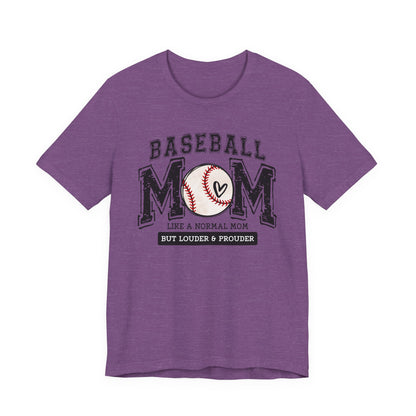 Funny Mom Baseball Tee, Loud Mama Shirt, Mother's Day Gift, Mom Life Apparel, Unisex Jersey Short Sleeve Tee
