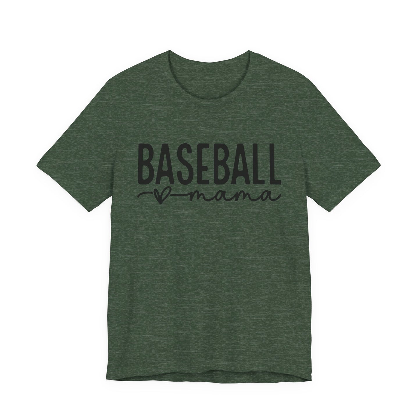 Baseball Mom Unisex Tee - Short Sleeve Jersey Shirt With Heart Design