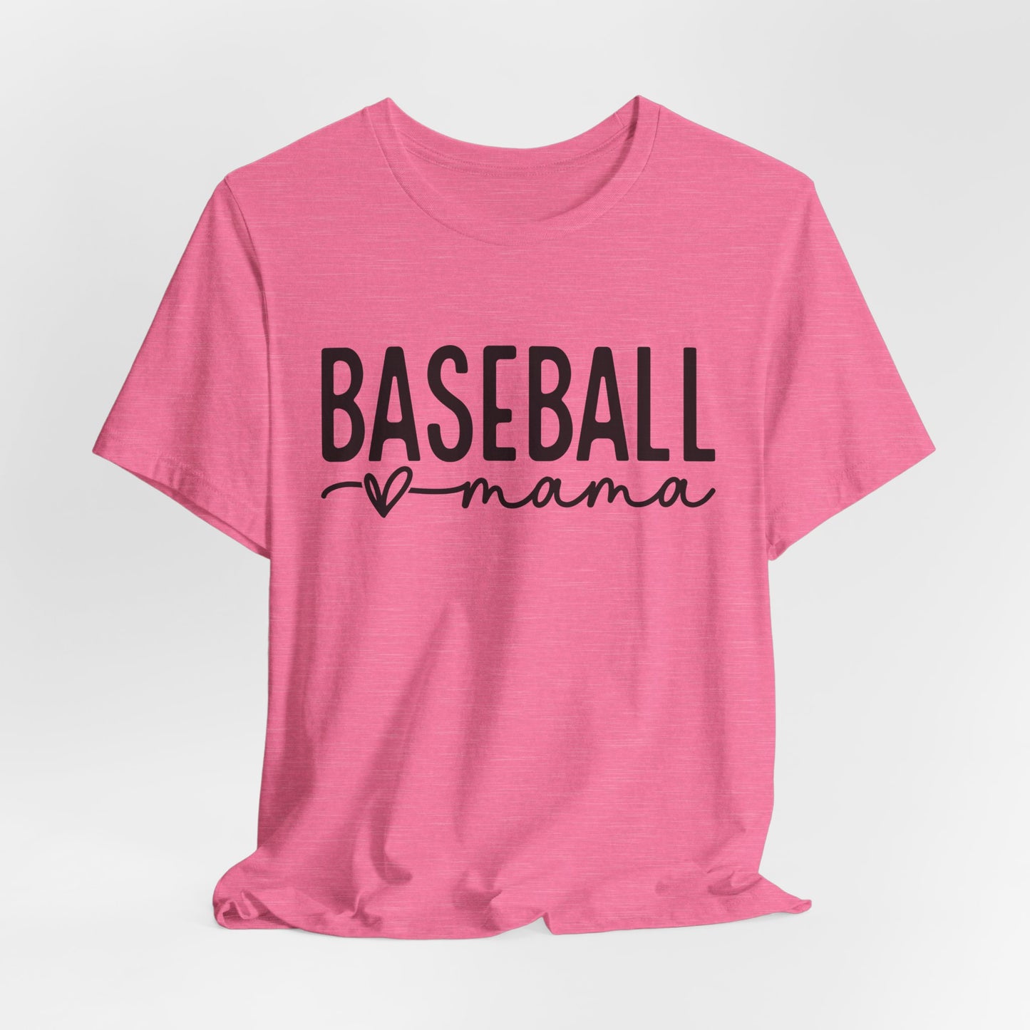 Baseball Mom Unisex Tee - Short Sleeve Jersey Shirt With Heart Design