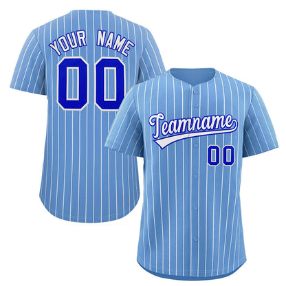 Custom Pinstripe Baseball Jersey Button Down Shirt Personalized for Adults/Youth image 6