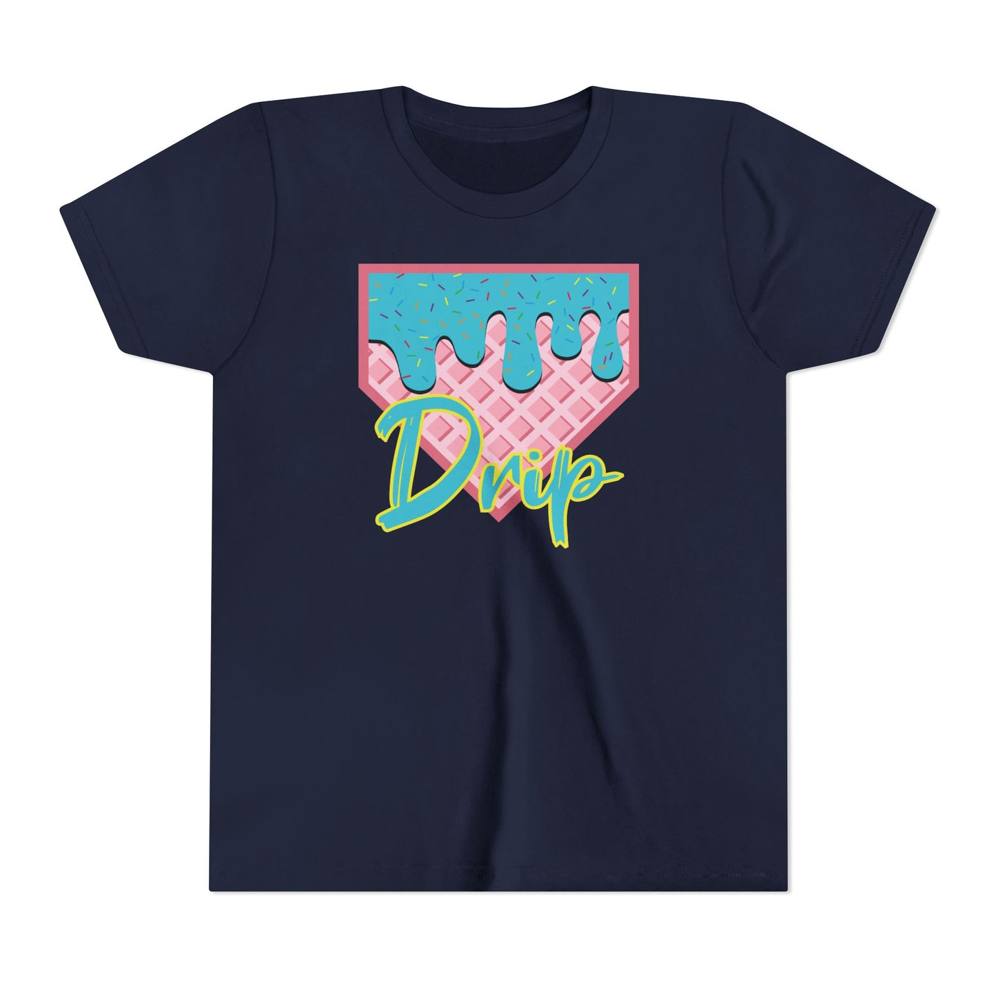 Home Plate Waffle Cone Drip Youth Tee