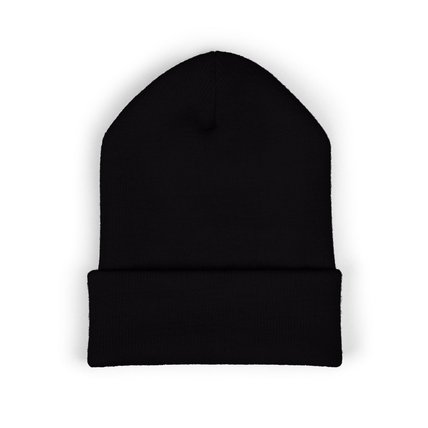 Embroidered Diner Logo Cuffed Beanie — Retro Coffee Shop Patch Winter Hat
