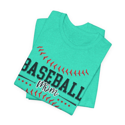 Baseball Mom Unisex Tee, Sports Fan Shirt, Team Mom T-Shirt, Mother's Day Gift, Game Day Apparel, Baseball Mom Shirt