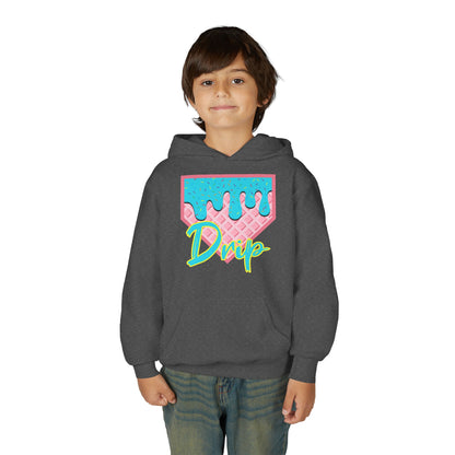 Home Plate Waffle Cone Drip Youth Hoodie