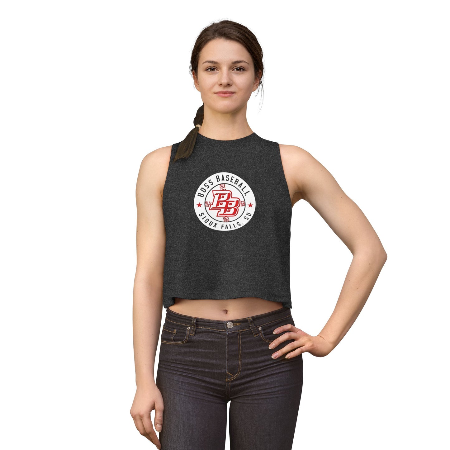 Boss Baseball Sioux Falls Crop Top — Women's Athletic Baseball Tank