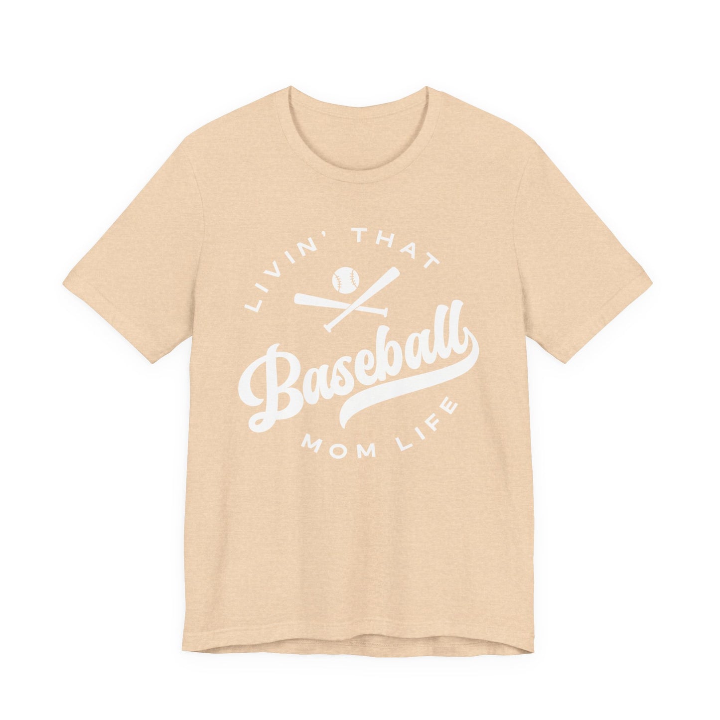 Livin' That Baseball Mom Life Tee, Graphic Tshirt, Unisex Shirt, Sports Mom Gift, Athletic Top, Mom Life Apparel