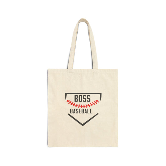 Baseball 'Play Like a Boss' Cotton Canvas Tote — Sports Coach Gift