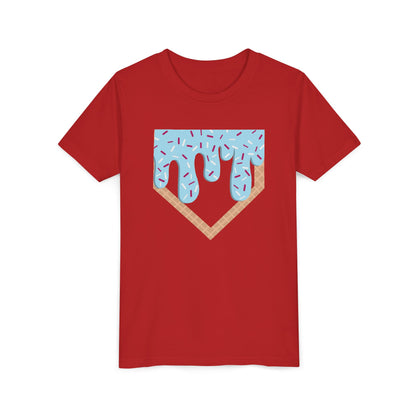Youth T-Shirt Home Plate Ice cream Drip Tee