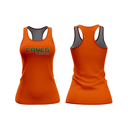 Orange Racer Back Tank Top