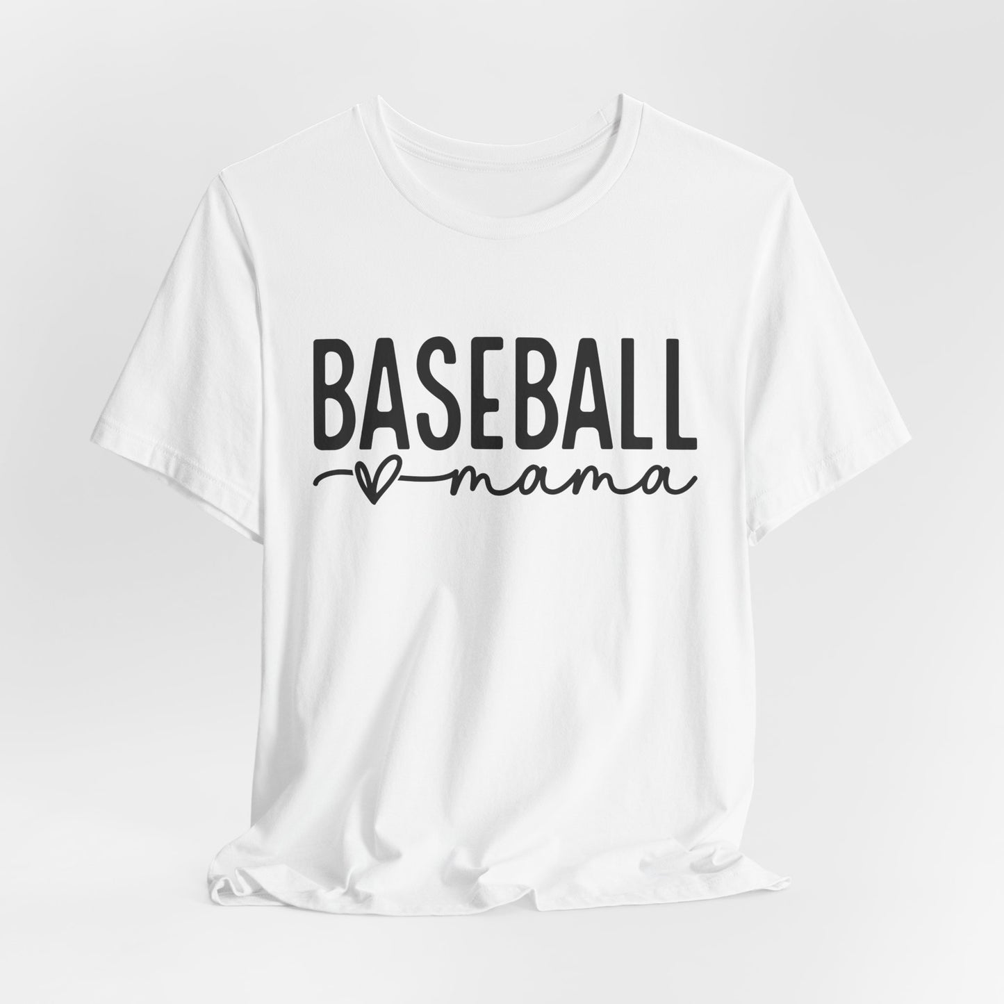 Baseball Mom Unisex Tee - Short Sleeve Jersey Shirt With Heart Design