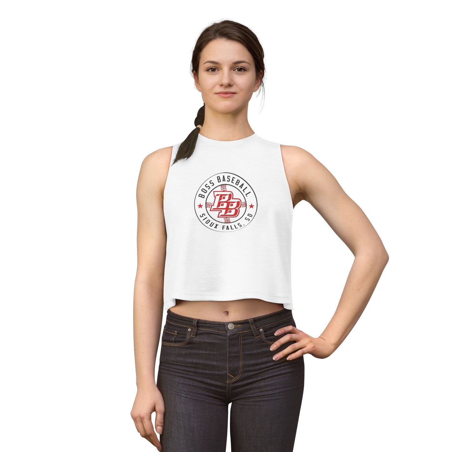 Boss Baseball Sioux Falls Crop Top — Women's Athletic Baseball Tank