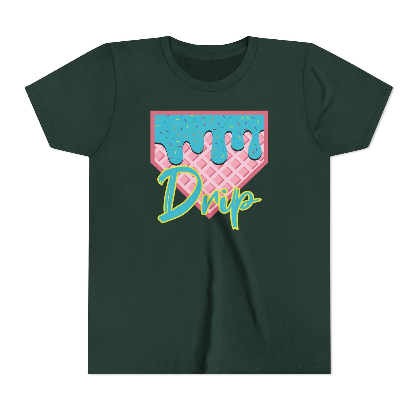 Home Plate Waffle Cone Drip Youth Tee