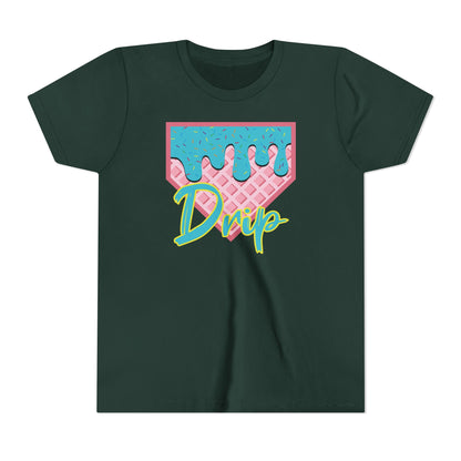 Home Plate Waffle Cone Drip Youth Tee